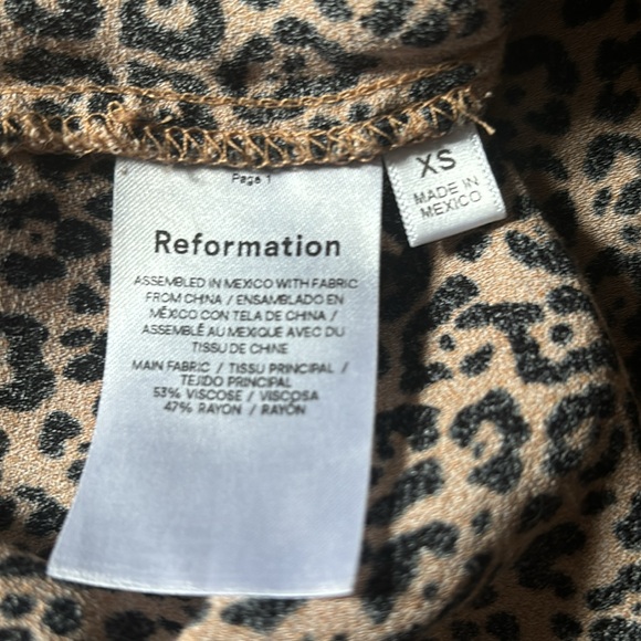 Reformation Dress Marlowe Bengal Cheetah 🐆 Mini dress XS Sammi Jefcoate - Picture 6 of 9